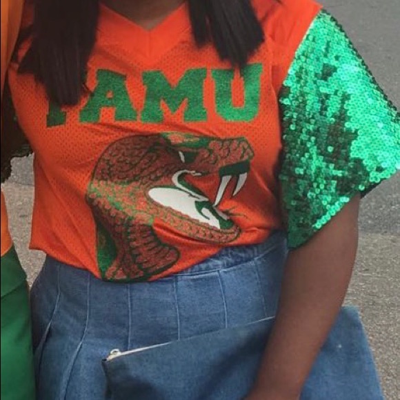 Custom sequin sleeve FAMU Jersey - Picture 5 of 5